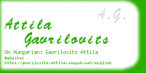 attila gavrilovits business card